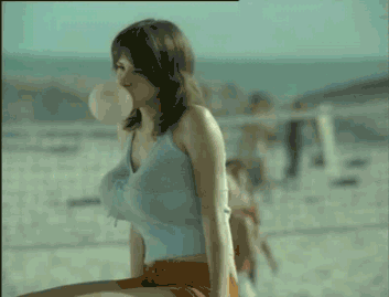 Moving-animated-picture-of-girl-blowing-a-bubble.gif